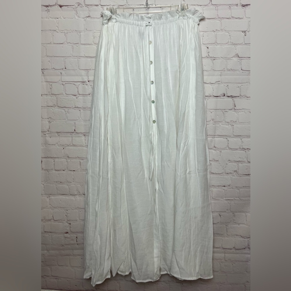 Lulus Simple Inspiration White Button-Front Maxi … - image 2